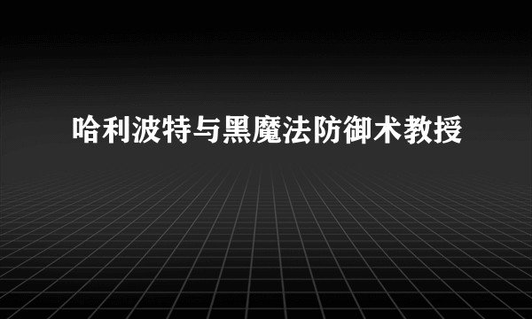 哈利波特与黑魔法防御术教授
