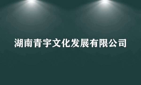 湖南青宇文化发展有限公司
