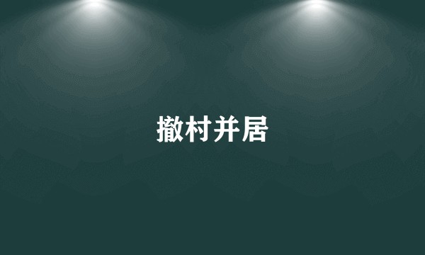撤村并居
