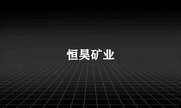 恒昊矿业
