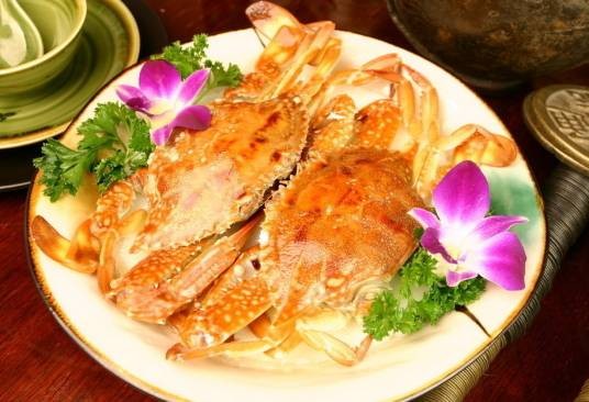 姜葱炒花蟹