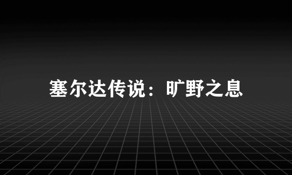 塞尔达传说：旷野之息