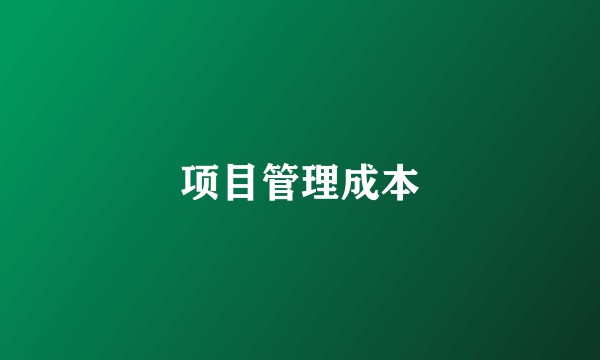 项目管理成本