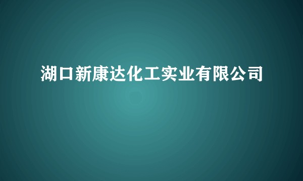湖口新康达化工实业有限公司