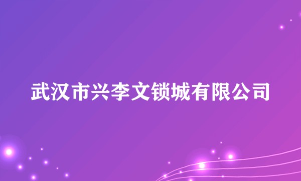 武汉市兴李文锁城有限公司