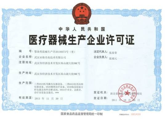 医疗器械经营企业许可证