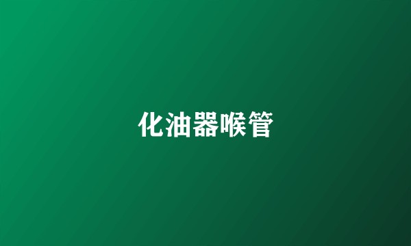 化油器喉管