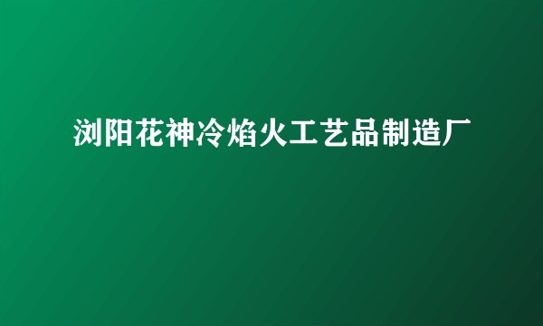 浏阳花神冷焰火工艺品制造厂