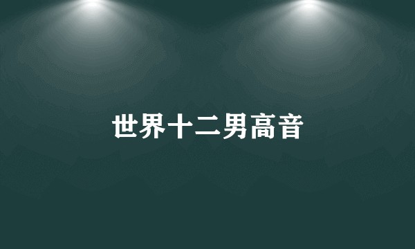 世界十二男高音