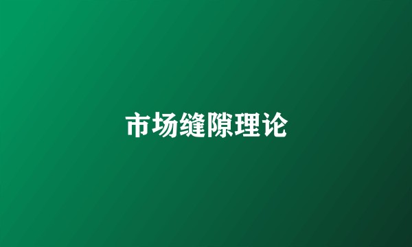 市场缝隙理论
