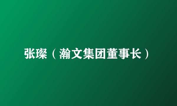张璨（瀚文集团董事长）