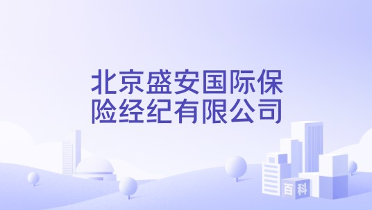 北京盛安国际保险经纪有限公司