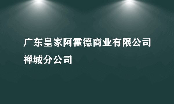 广东皇家阿霍德商业有限公司禅城分公司