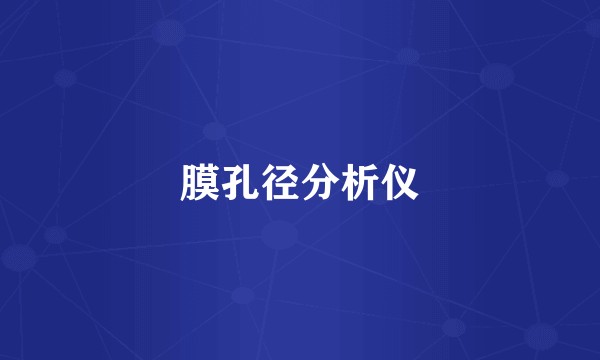 膜孔径分析仪