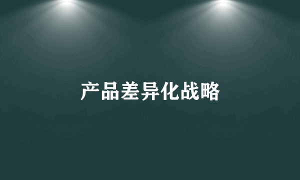 产品差异化战略