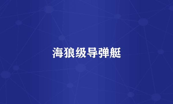 海狼级导弹艇