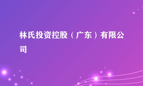 林氏投资控股（广东）有限公司