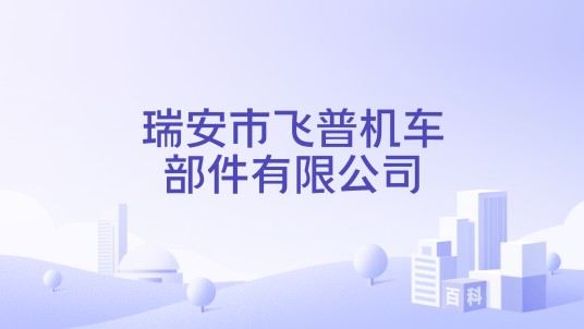瑞安市飞普机车部件有限公司