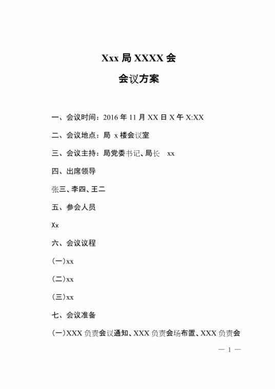 会议方案