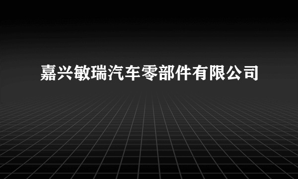 嘉兴敏瑞汽车零部件有限公司