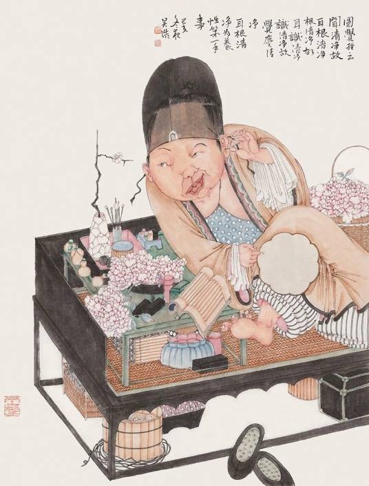 耳顺(吴浩国画作品)