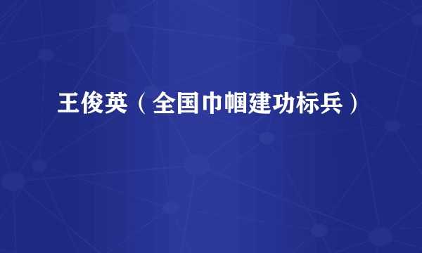 王俊英（全国巾帼建功标兵）