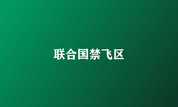 联合国禁飞区