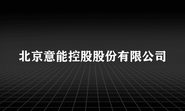 北京意能控股股份有限公司