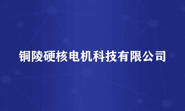 铜陵硬核电机科技有限公司
