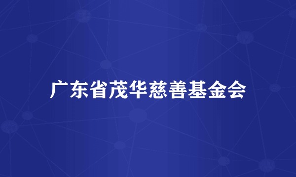 广东省茂华慈善基金会