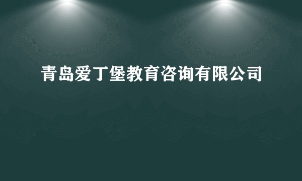 青岛爱丁堡教育咨询有限公司
