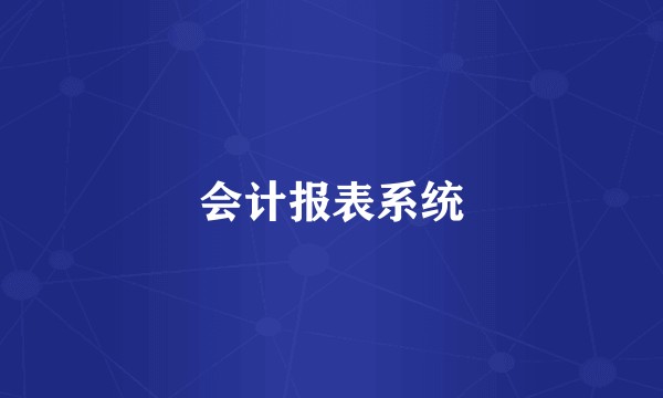 会计报表系统