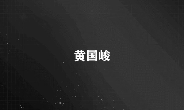 黄国峻