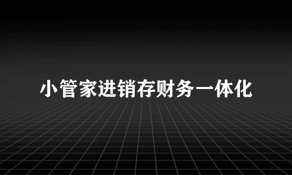 小管家进销存财务一体化