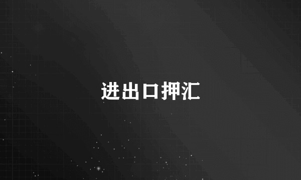 进出口押汇