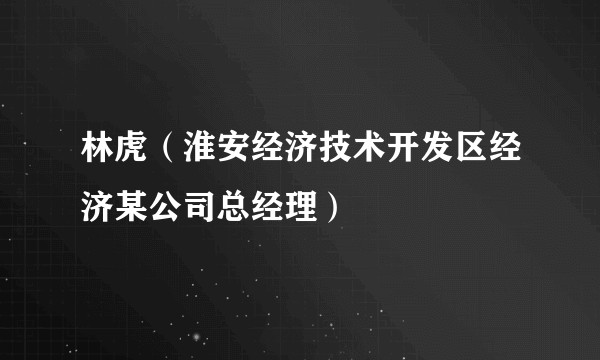 林虎（淮安经济技术开发区经济某公司总经理）