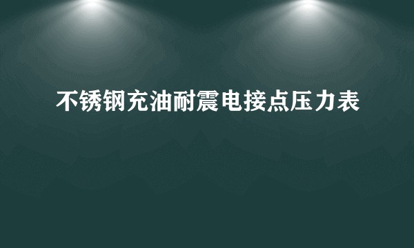 不锈钢充油耐震电接点压力表
