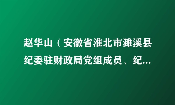 赵华山（安徽省淮北市濉溪县纪委驻财政局党组成员、纪检组长）