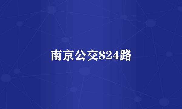 南京公交824路