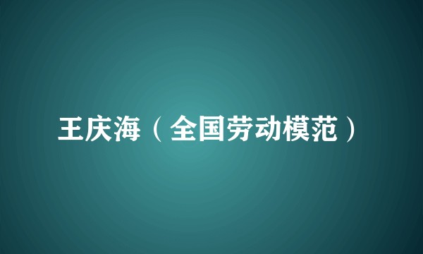 王庆海（全国劳动模范）