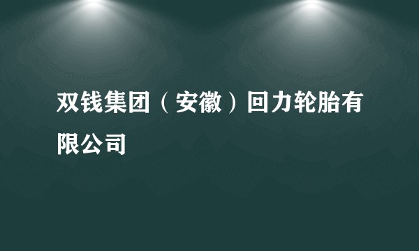 双钱集团（安徽）回力轮胎有限公司
