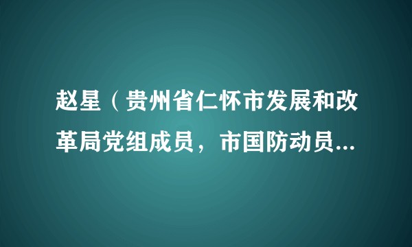 赵星（贵州省仁怀市发展和改革局党组成员，市国防动员办公室专职副主任）