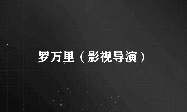 罗万里（影视导演）