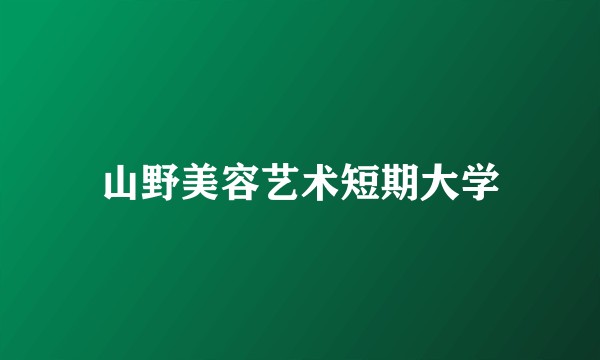 山野美容艺术短期大学