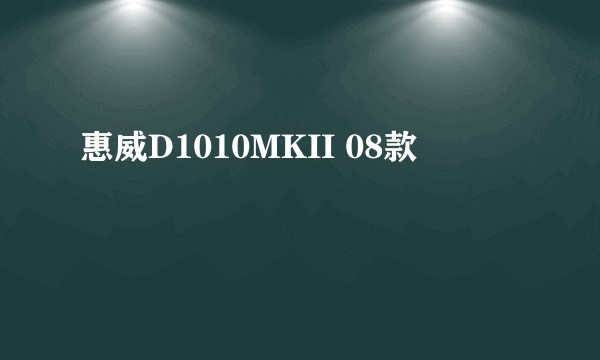 惠威D1010MKII 08款