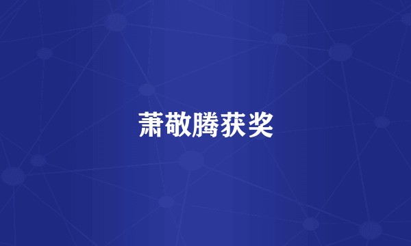萧敬腾获奖