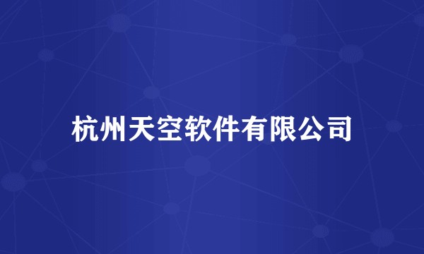杭州天空软件有限公司