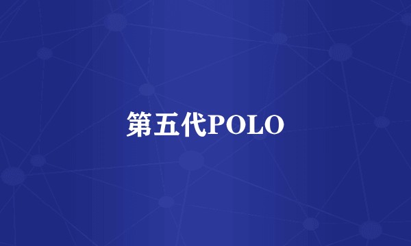 第五代POLO