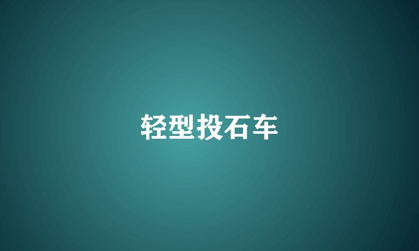 轻型投石车