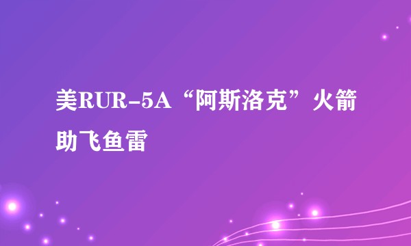 美RUR-5A“阿斯洛克”火箭助飞鱼雷
